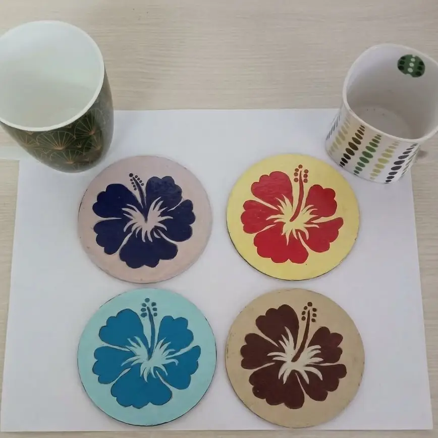 Home Made Hub Handmade Set of 4 Coasters