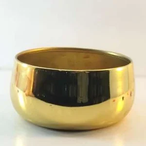 Allotrope Brass Metal Decorative Bowl  ( 07cm Height, 14 cm Diameter) – Decorative Indoor Planter for Home Décor & Gifting