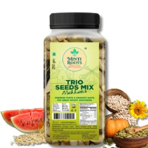 Trio Seeds Mix 250GM Sunflower Pumpkin Watermelon Seeds Healthy Roasted Snack Mix