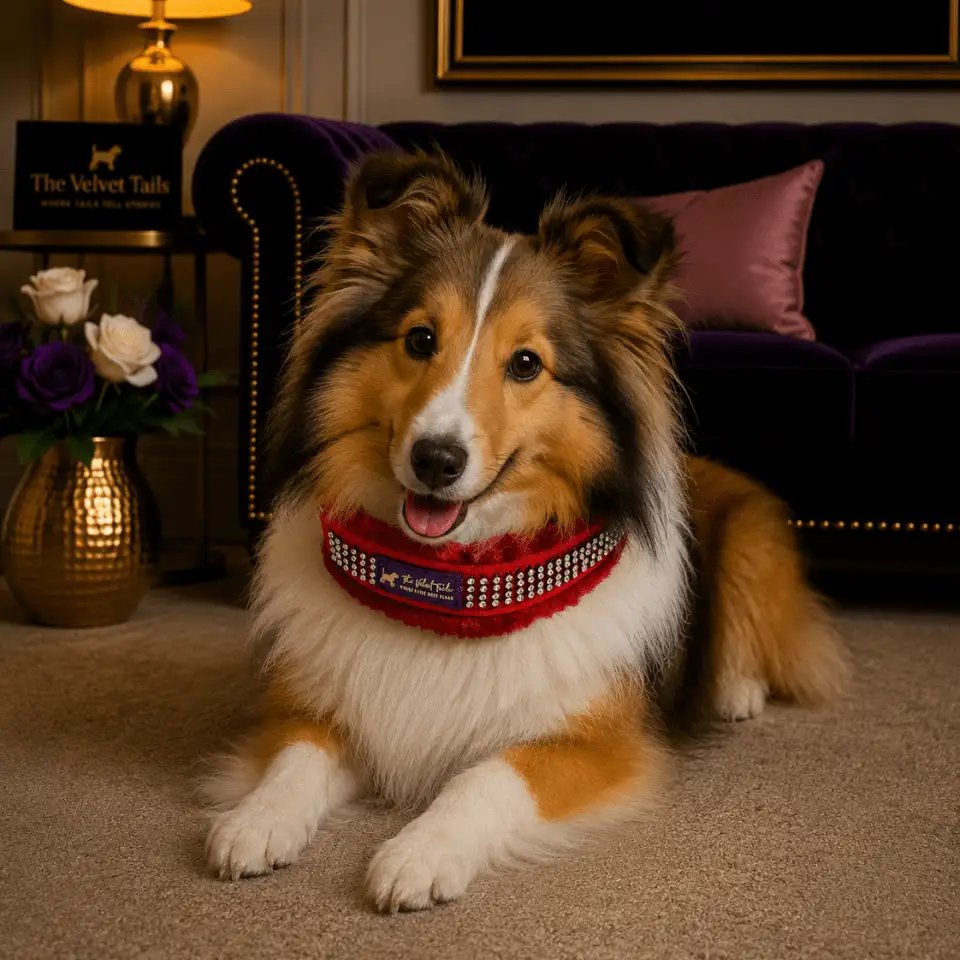 The Velvet Tail VelvetFur Comfort Collar – Red