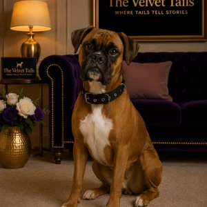 The Velvet Tails Velvet Walk Everyday Comfort Collar Black