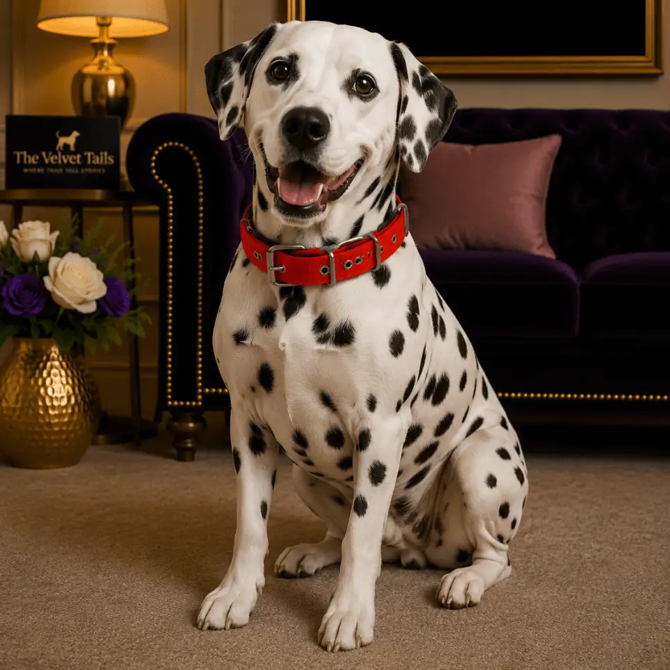 The Velvet Tails Velvet Walk Everyday Comfort Collar Red