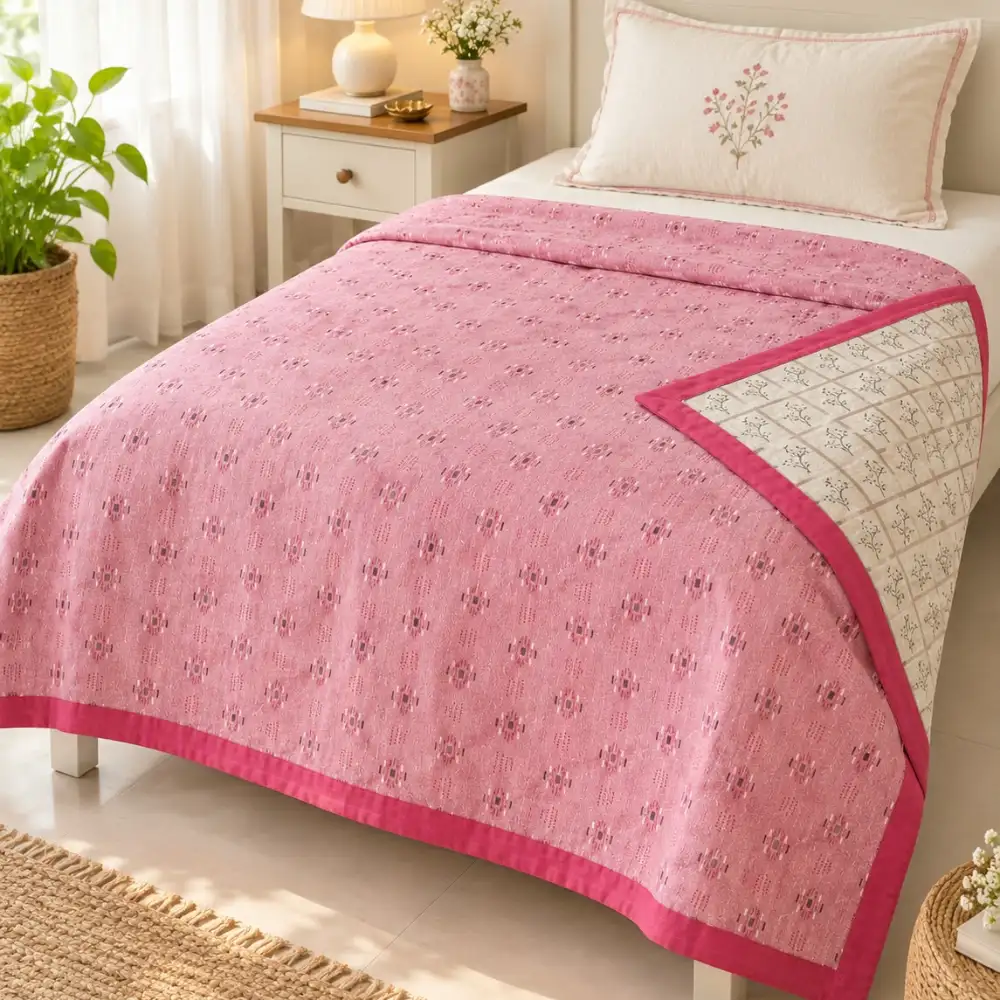 Bahudha: The House of Tradition Handmade Single Bed Comforter & Blanket